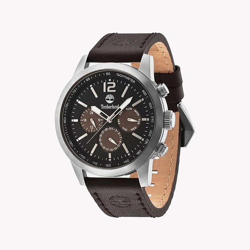 Timberland Men's Brown Leather Watch, Silver Case | Tbl14475js02 by i-watch