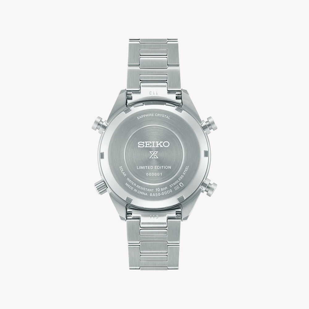 Seiko Prospex Men's Silver Stainless Steel Watch, White Dial | Sfj009p1 by i-watch
