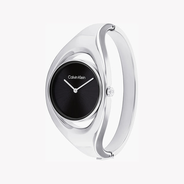 Ck Calvin Klein Men's Silver Watch, Black Dial | K2g271c6 by i-watch