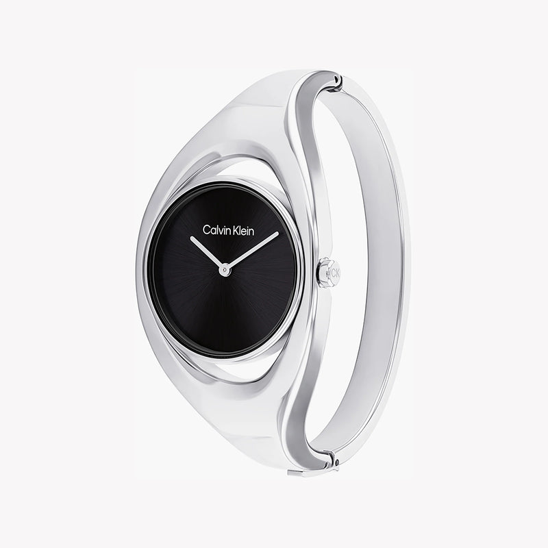 Ck Calvin Klein Men's Silver Watch, Black Dial | K2g271c6 by i-watch
