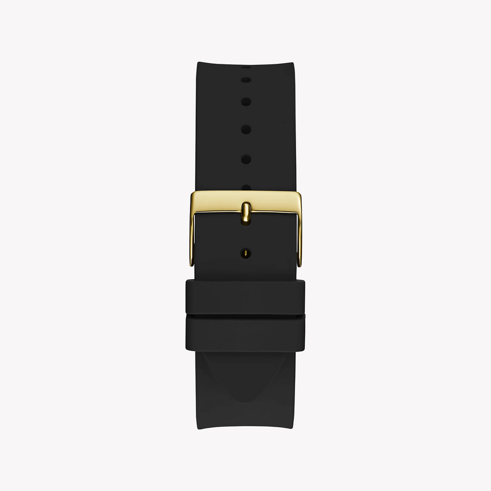 Chic Allure Women's Gold & Black Silicone Watch, Champagne Dial | Gw0726g2 by i-watch