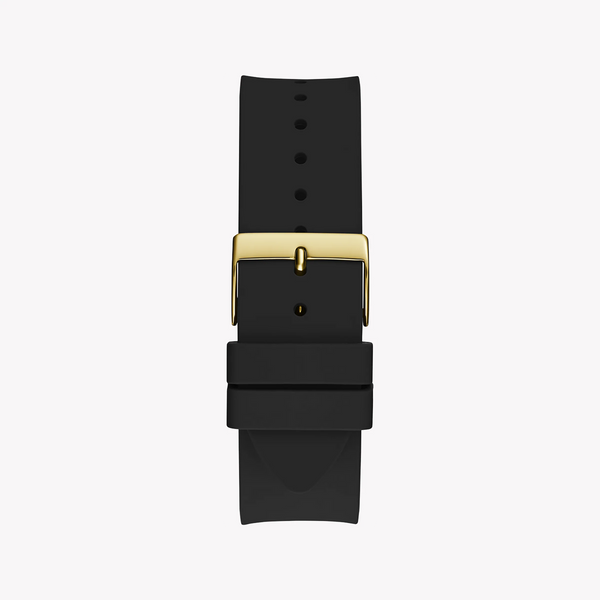 Chic Allure Women's Gold & Black Silicone Watch, Champagne Dial | Gw0726g2 by i-watch