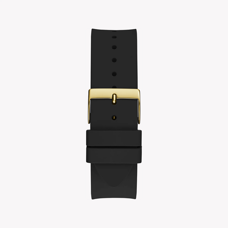 Chic Allure Women's Gold & Black Silicone Watch, Champagne Dial | Gw0726g2 by i-watch