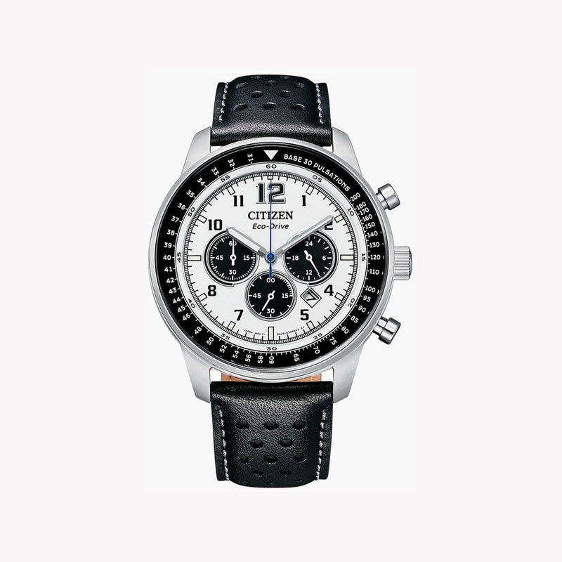 Citizen Men's Silver Stainless Steel, Black Leather | Ca4500-32a by i-watch