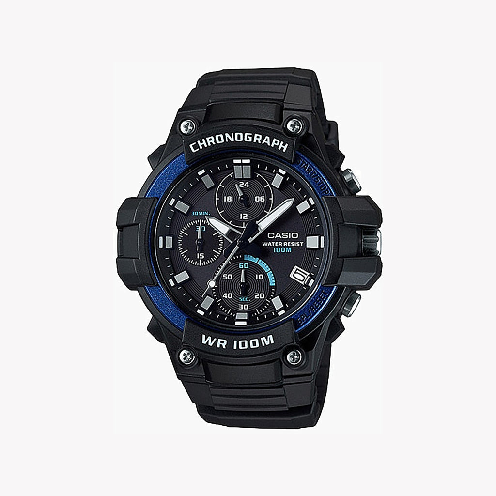 CASIO MCW-110H-2AVDF ADVENTURE READY - MEN'S BLACK RESIN SPORT WATCH WITH WATER RESISTANCE