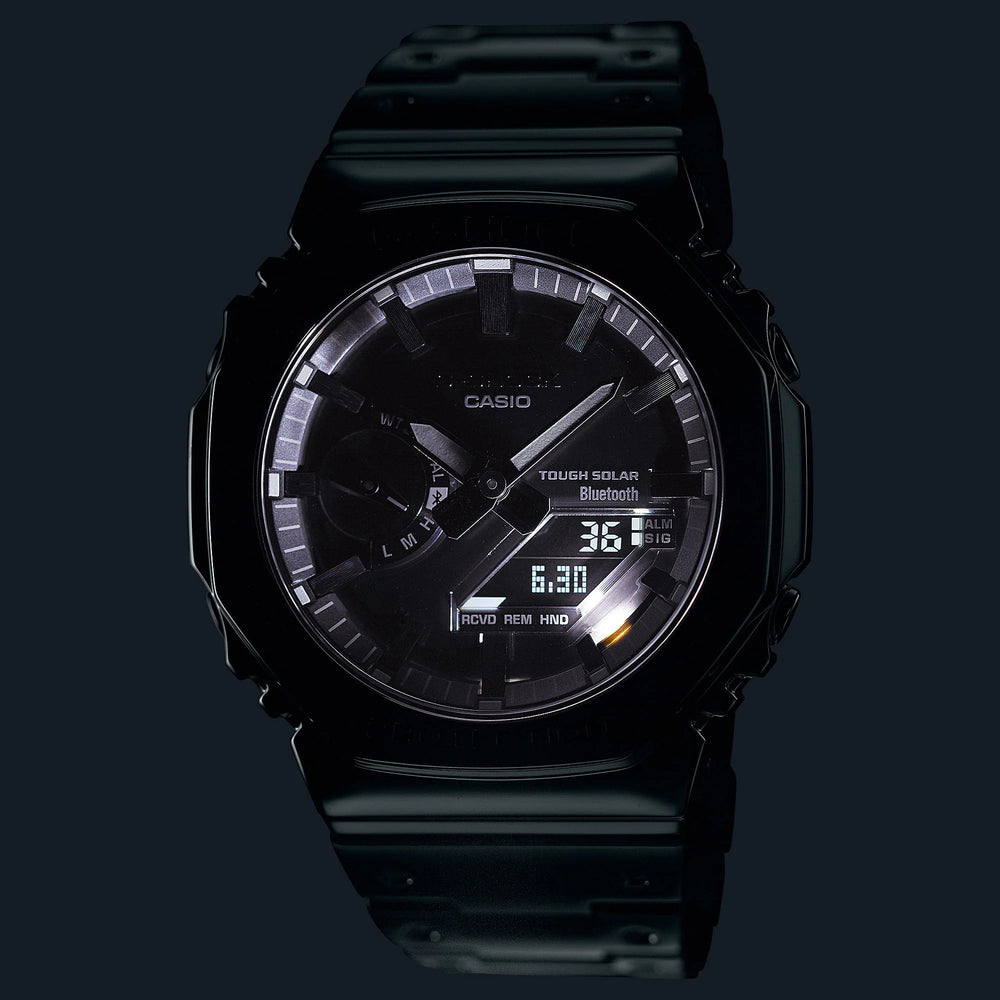 Casio Men's Silver Stainless Steel Watch, Black Dial | Gm-B2100d-1aer by i-watch