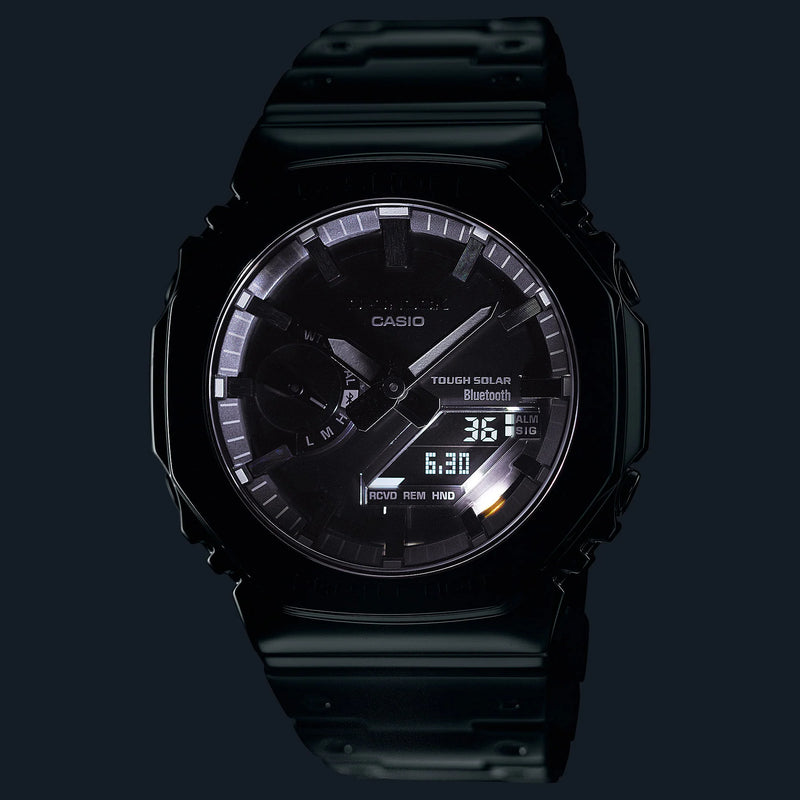 Casio Men's Silver Stainless Steel Watch, Black Dial | Gm-B2100d-1aer by i-watch