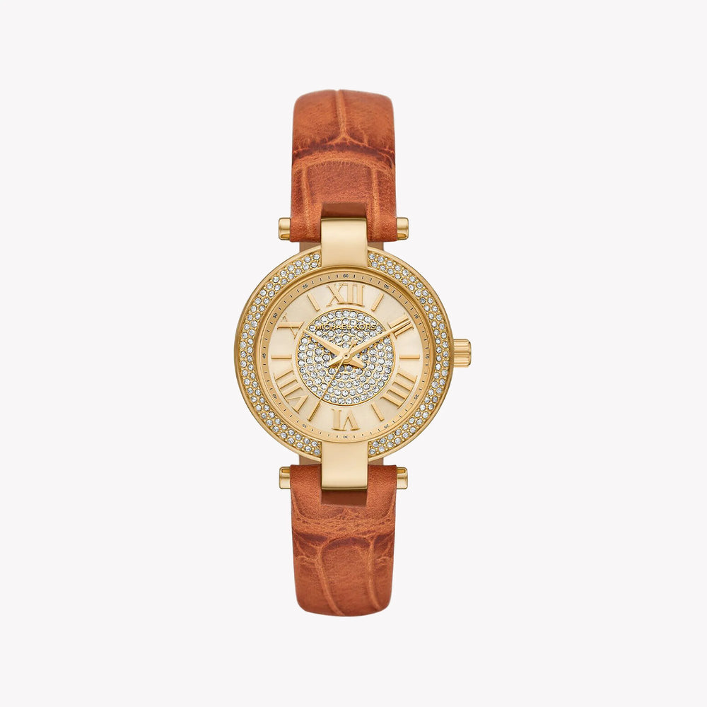 Michael Kors Women's Gold Watch, Brown Leather | Mk2981 by i-watch