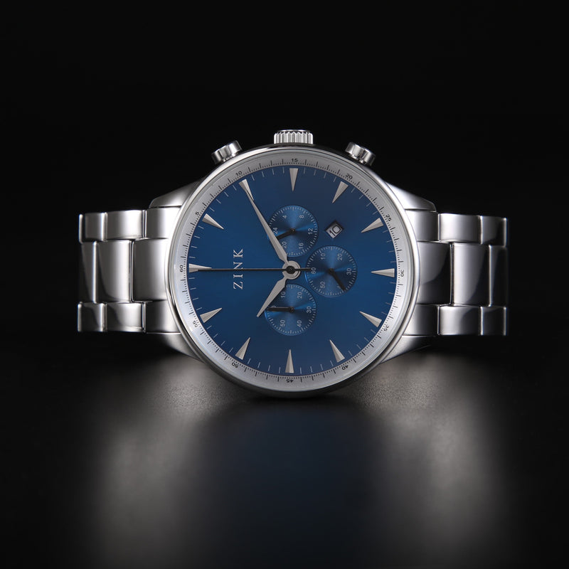 Zink Men's Stainless Steel Blue Dial Watch | Zk127g2ss-46 by i-watch