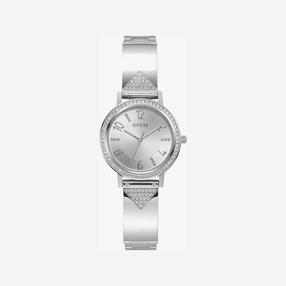 Guess Women's Silver Stainless Steel Watch, Silver Dial | Gw0474l1 by i-watch