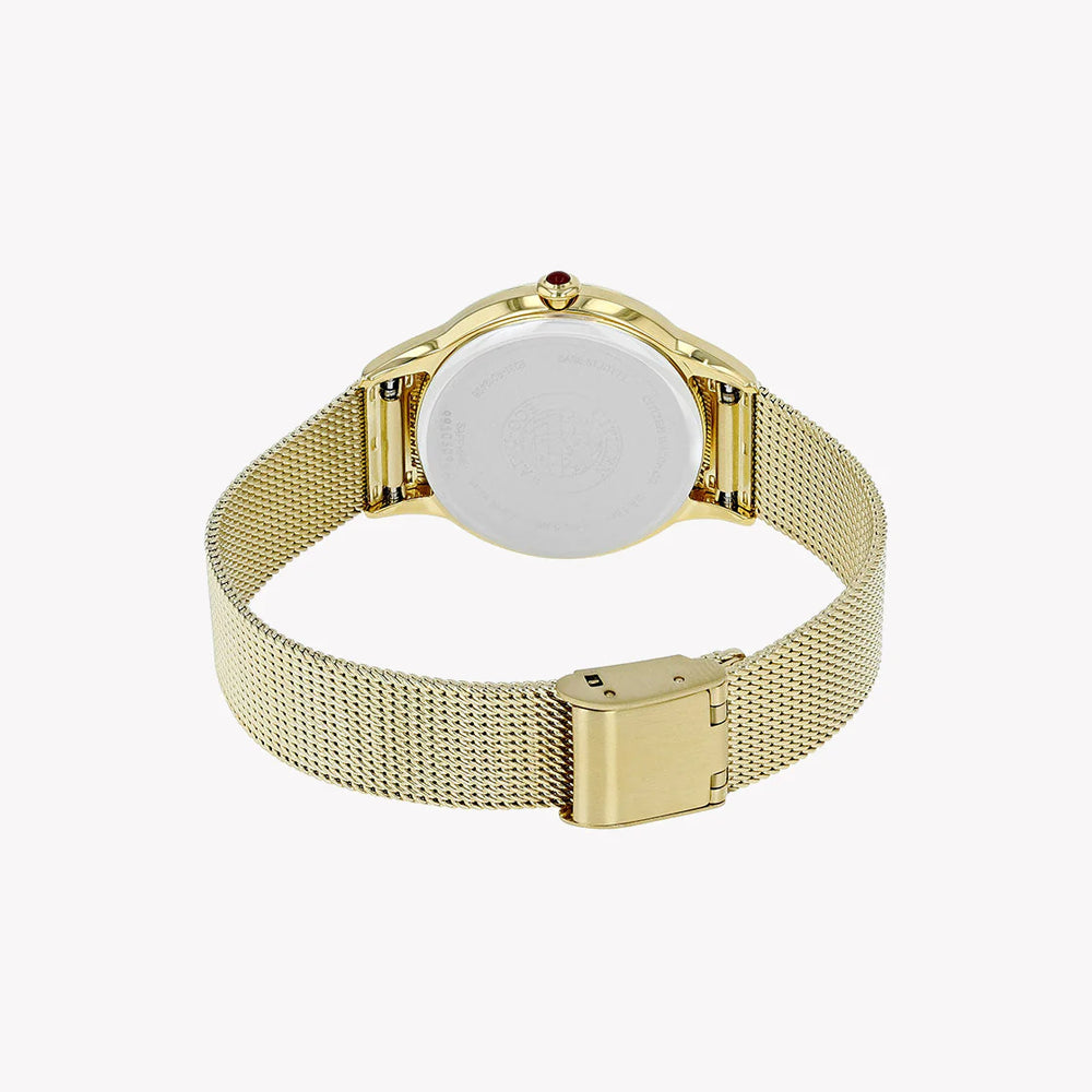 Citizen Em0812-89d - Radiant Elegance: Women's Gold Eco-Drive Watch With Pearl Dial & Mesh Band by i-watch