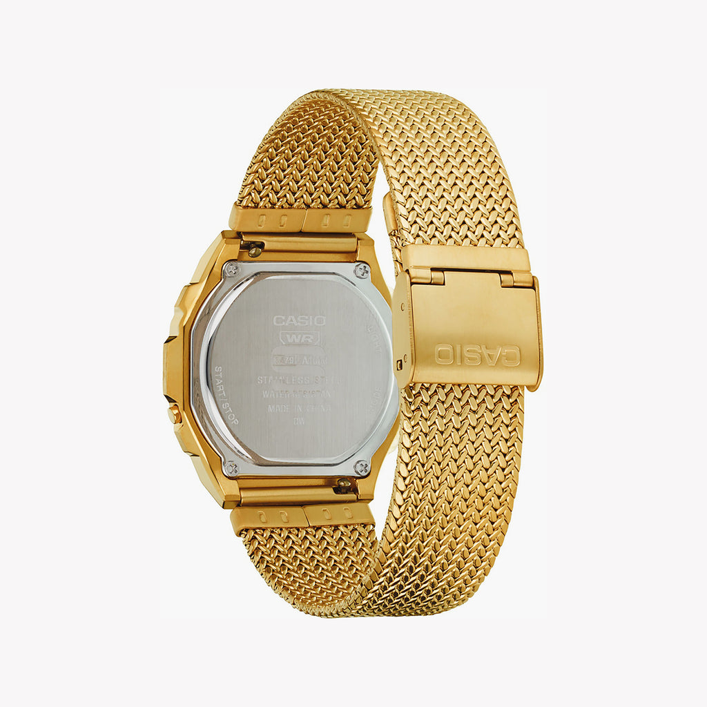 CASIO A1000MGA-5EF TIMELESS ELEGANCE - UNISEX GOLD MESH WATCH WITH CLASSIC MINIMALIST DESIGN-i-Watch-2