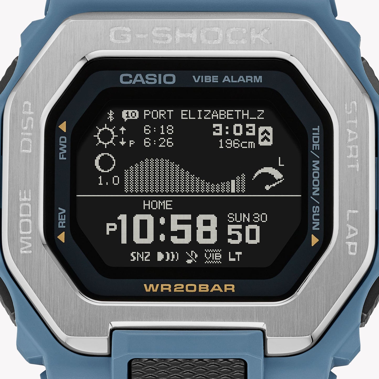 CASIO G-SHOCK GBX-100-2A G-LIDE - Surf Tide Graph Men's Watch