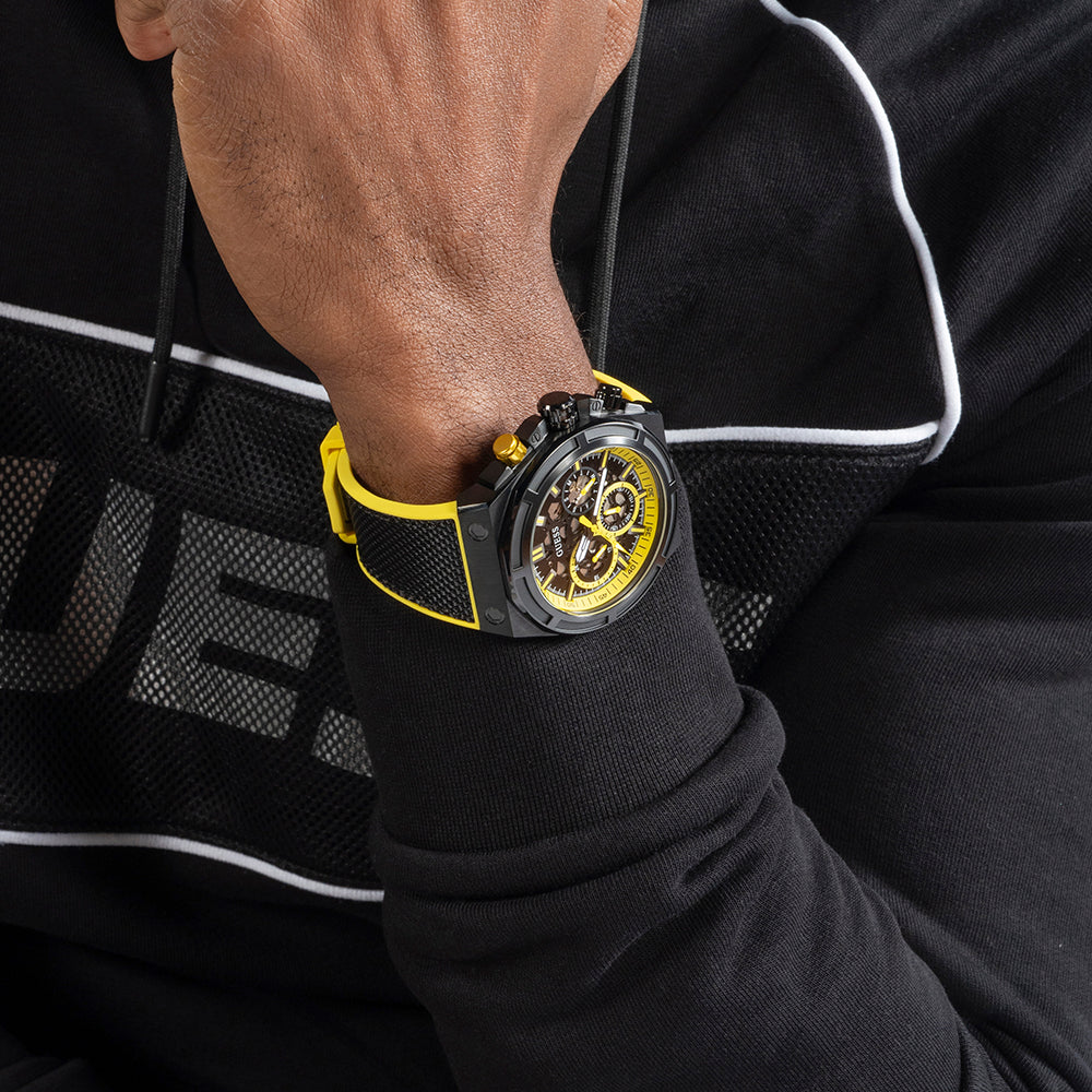 GUESS GW0713G2 BOLD STATEMENT - MEN'S TIMEPIECE WITH BLACK RECYLED STEEL AND DURABLE NYLON BAND-i-Watch-5