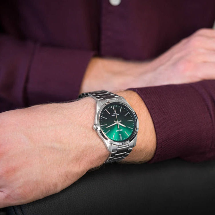 CASIO MTP-E180D-3AVDF ELEGANT SPORT - MEN'S STAINLESS STEEL WATCH WITH BLACK DIAL-i-Watch-2