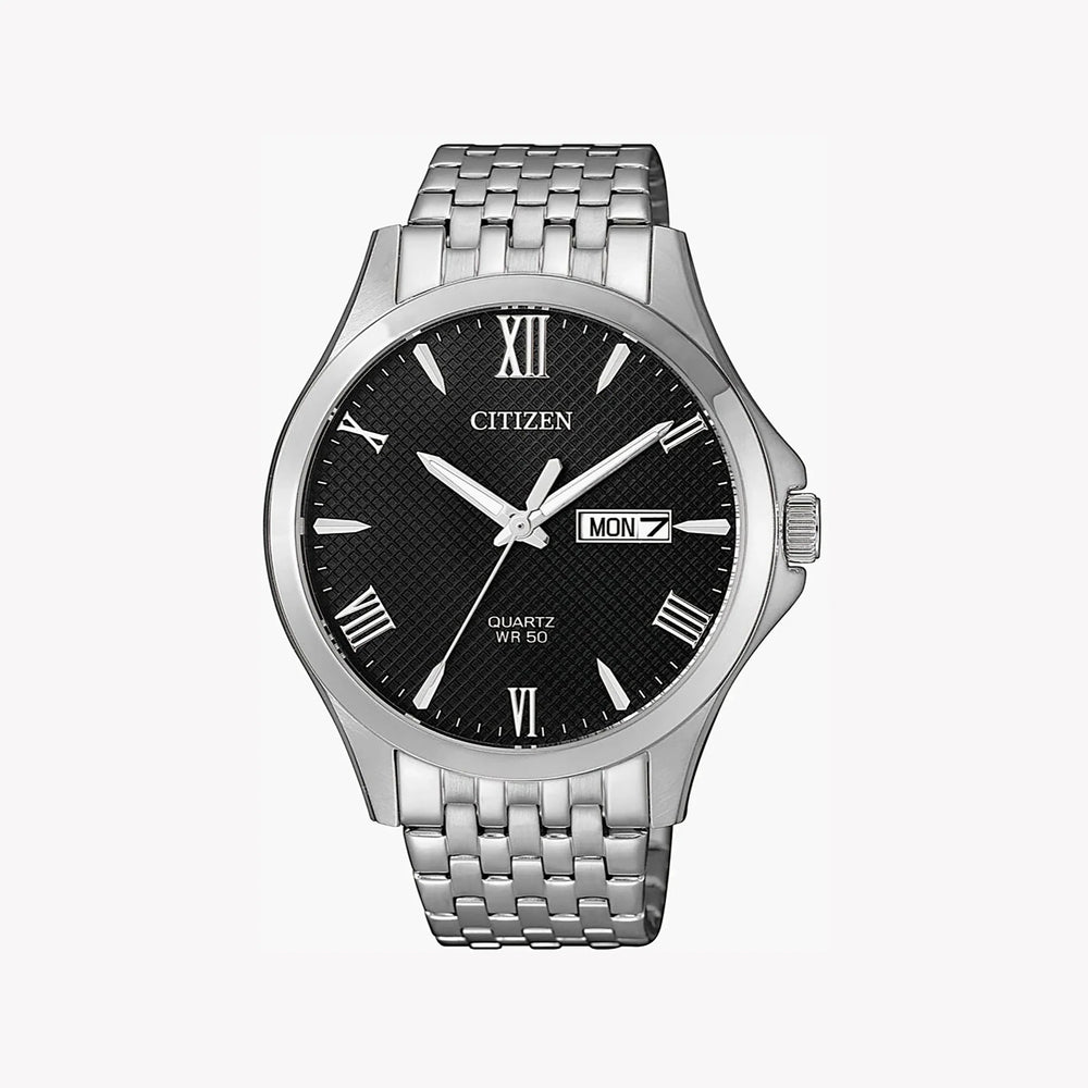 Citizen Men's Silver Watch, Black Dial | Bf2020-51e by i-watch