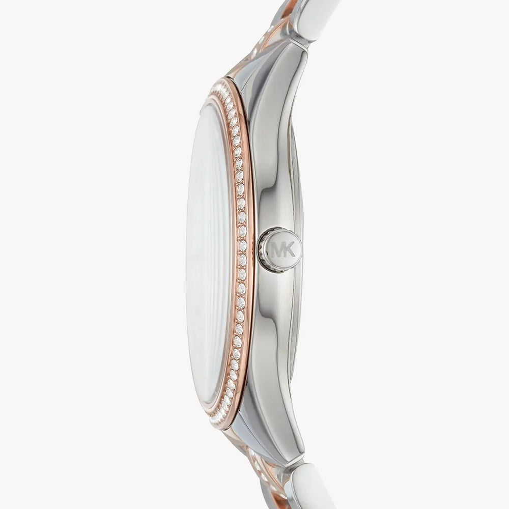 Michael Kors Women's Silver-Rose Gold Watch, White Dial | Mk3979 by i-watch