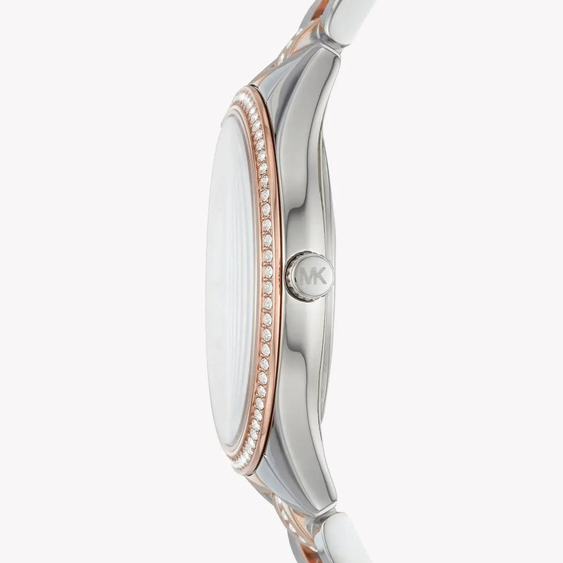 Michael Kors Women's Silver-Rose Gold Watch, White Dial | Mk3979 by i-watch