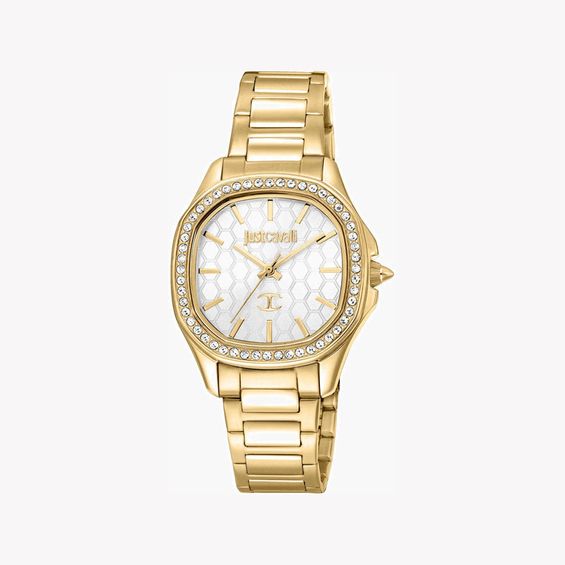 Just Cavalli Women's Gold Stainless Steel Watch, Silver Dial | Jc1l263m0055 by i-watch