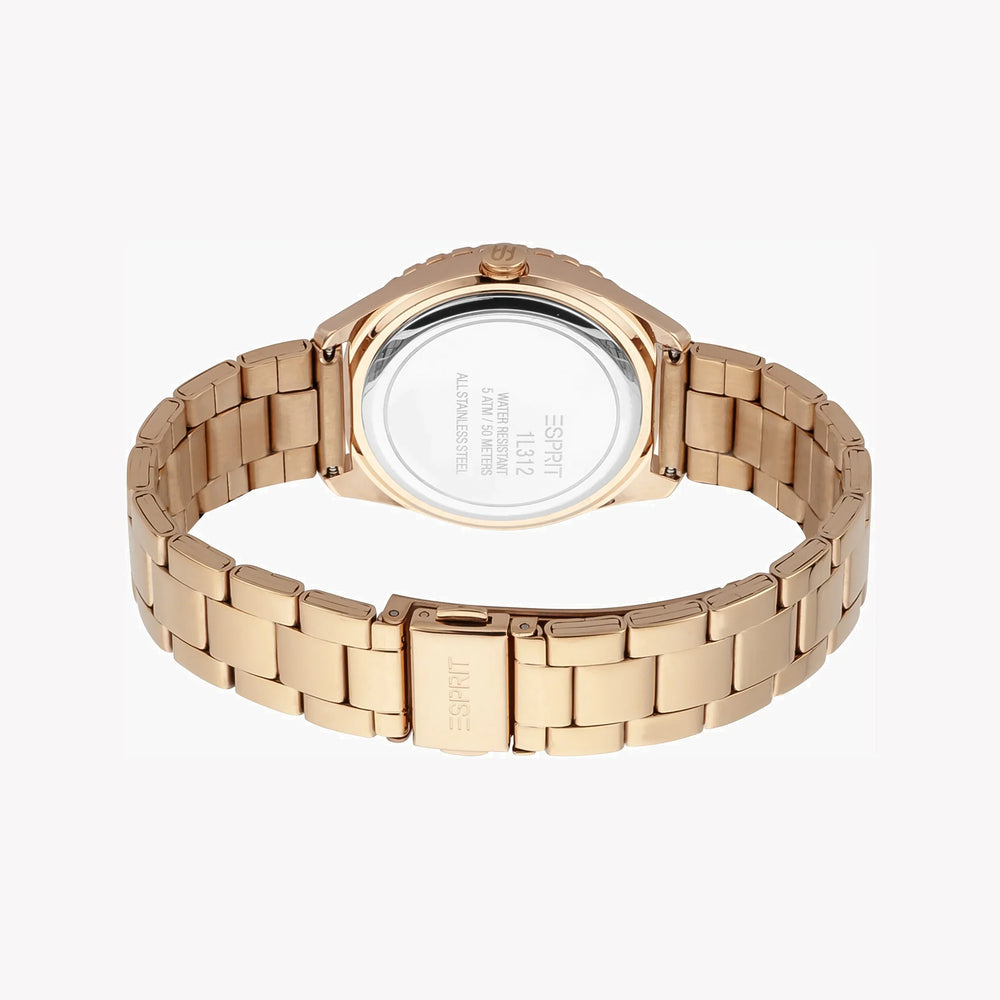 Esprit Women's Rose Gold & Silver Stainless Steel Watch | ES1L312M0075 by i-watch