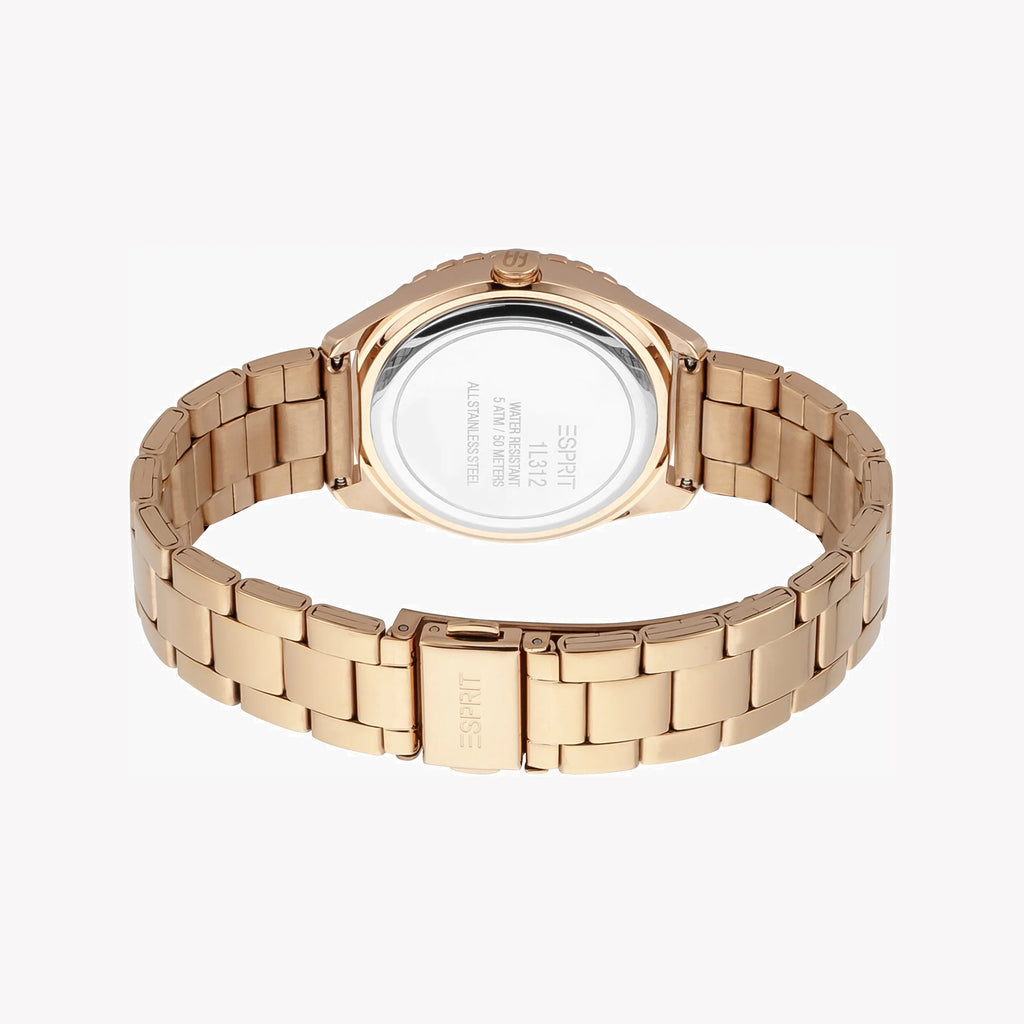 ESPRIT Women's Watch with Silver Stainless Steel Case and Rose Gold Stainless Steel Band-i-Watch-3