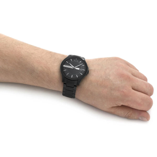 Armani Exchange Men's Black Stainless Steel Watch, Black Dial | Ax2104 by i-watch