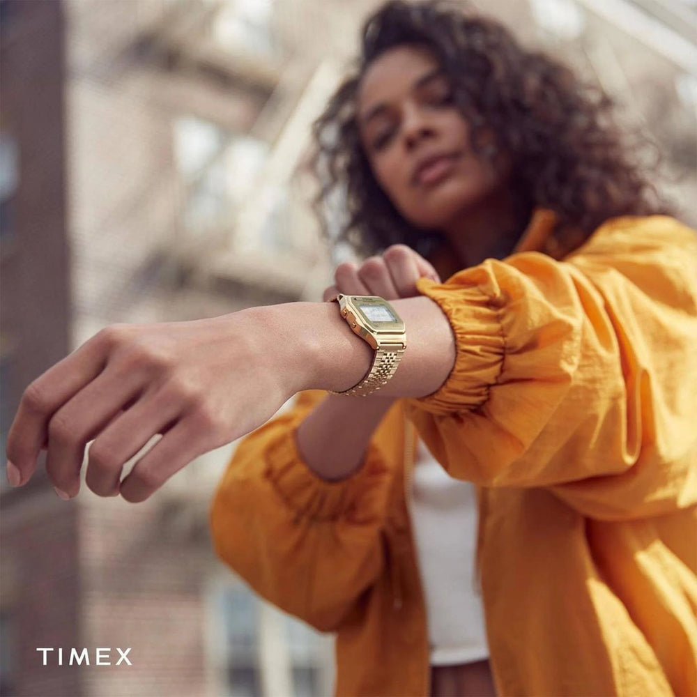 Timex Unisex Gold Stainless Steel Watch, Digital Dial | Tw2r79200