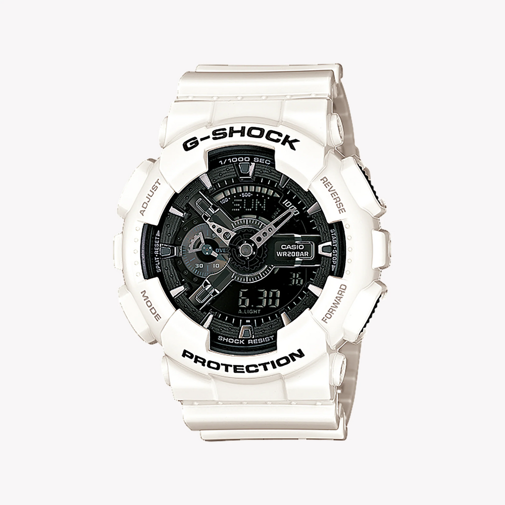 G-Shock Men's White Resin Watch, Digital Dial | Ga-110gw-7adr by i-watch