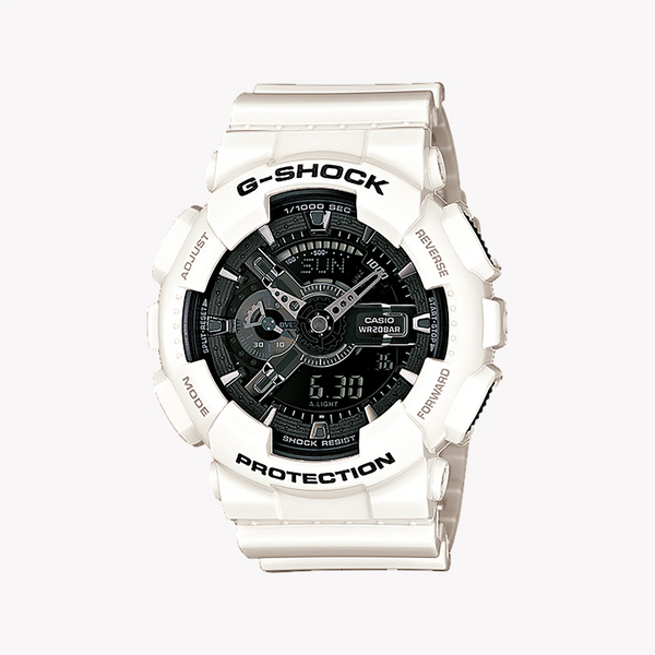 G-Shock Men's White Resin Watch, Digital Dial | Ga-110gw-7adr by i-watch