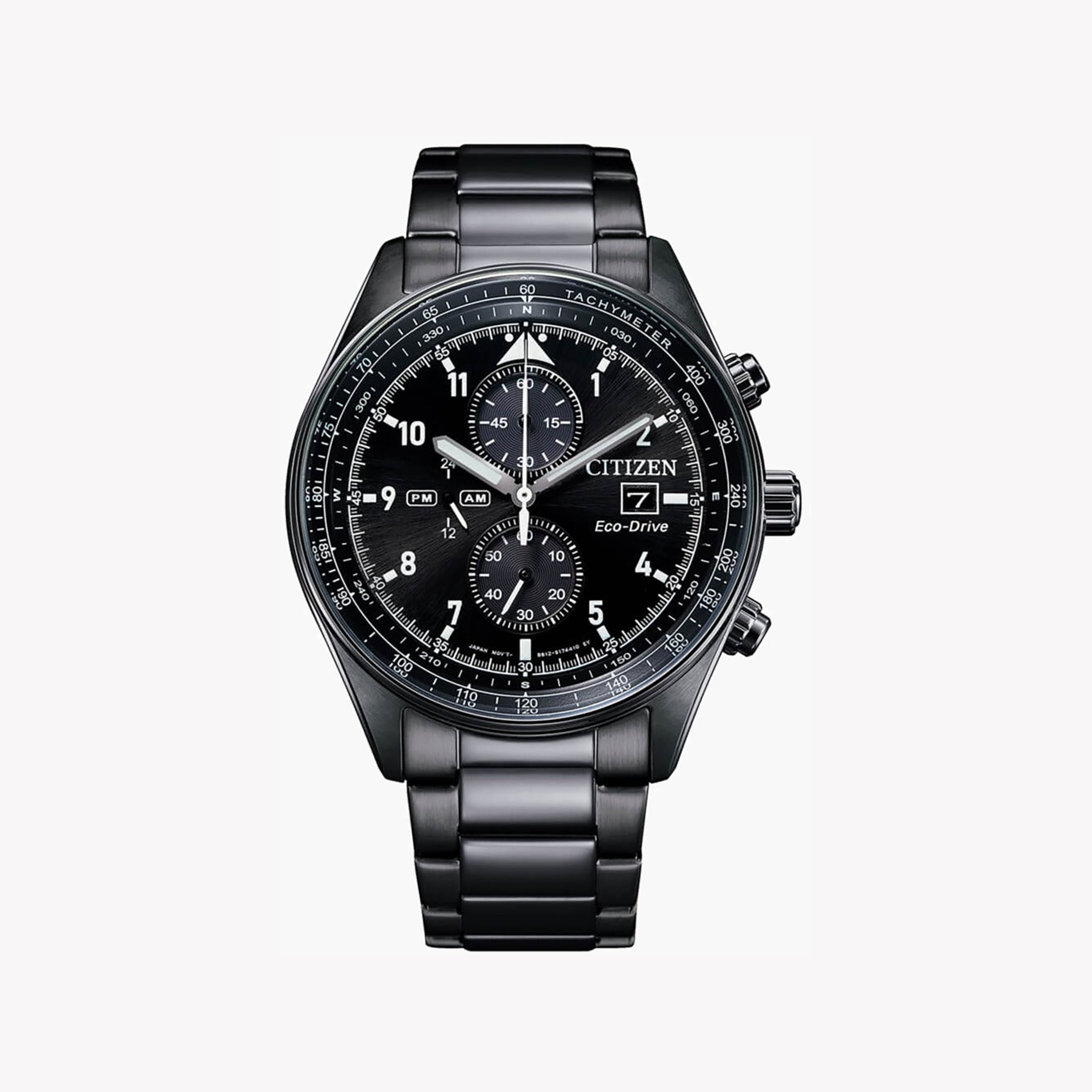 CITIZEN CA0775-87E STYLISH POWERHOUSE - MEN'S BLACK STAINLESS STEEL CHRONOGRAPH WATCH