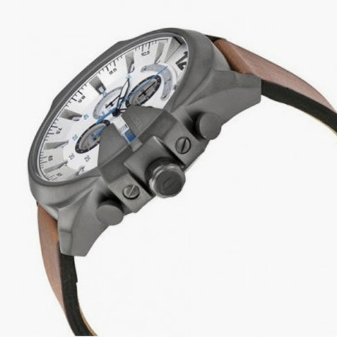 DIESEL DZ4280 ADVENTURE TIMEPIECE - BOLD BLACK STAINLESS STEEL & RICH BROWN LEATHER-i-Watch-3