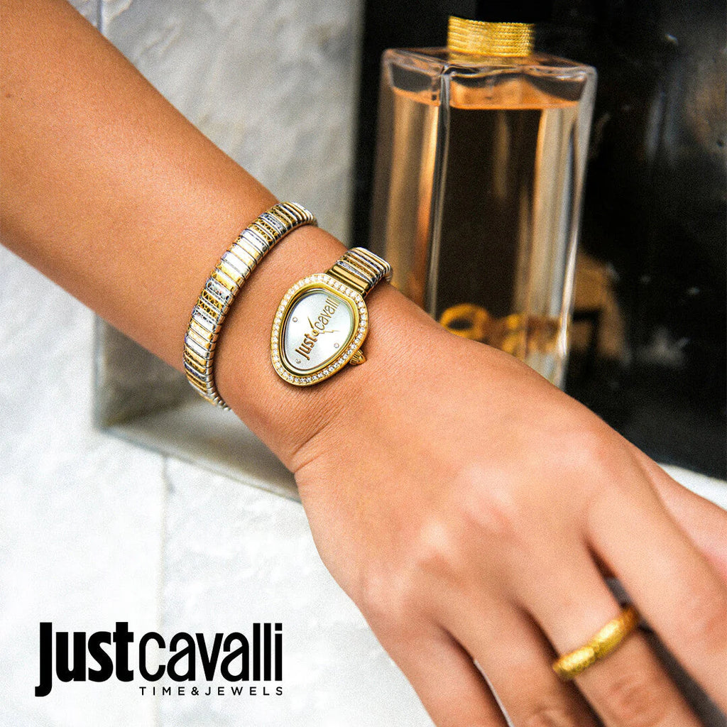 JUST CAVALLI Women's Watch with Silver Stainless Steel Case and Silver & Gold Stainless Steel Band-i-Watch-3