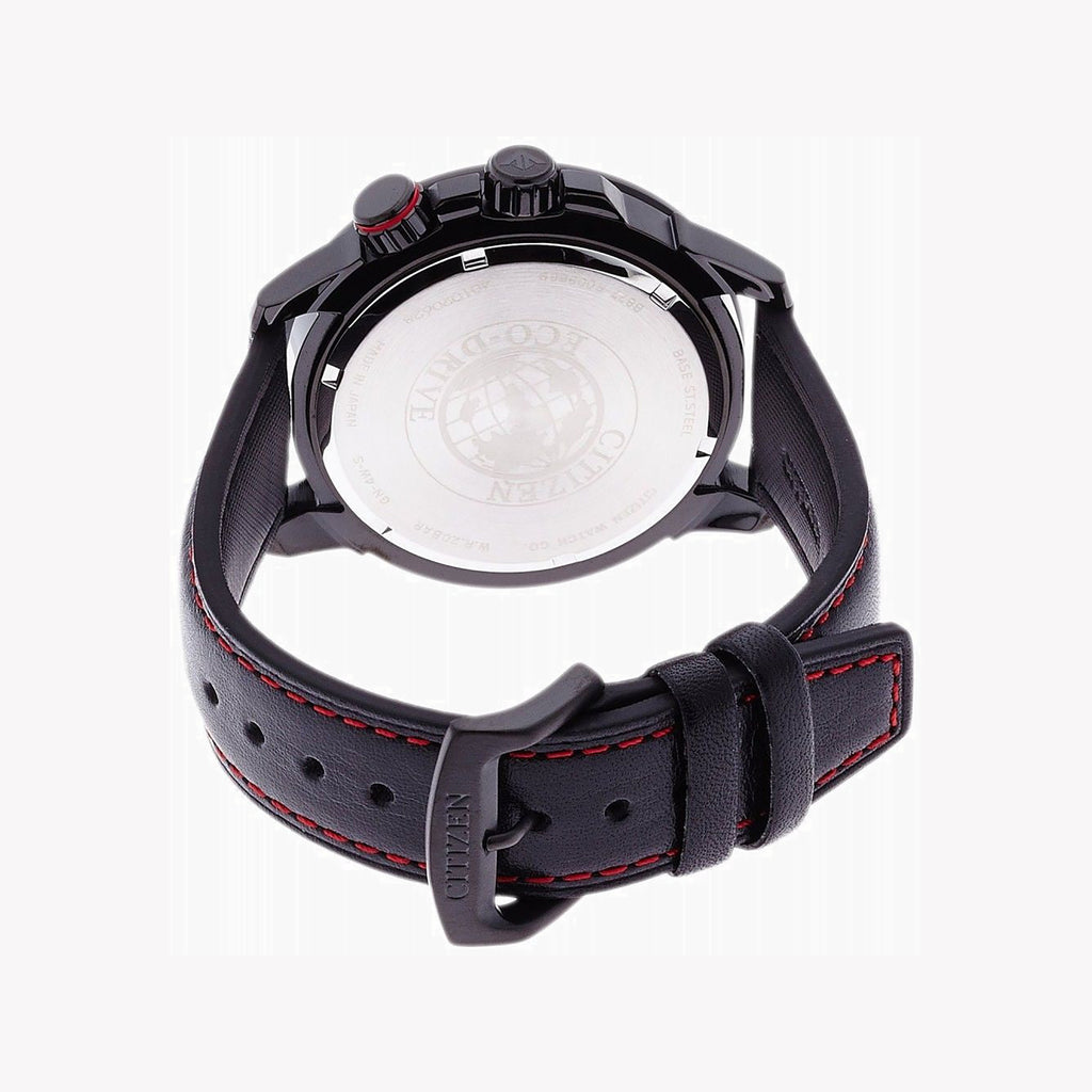 CITIZEN BJ7076-00E - RUGGED ELEGANCE Eco-Drive Men's Watch with Black Leather Band & 20 ATM Water Resistance-i-Watch-3