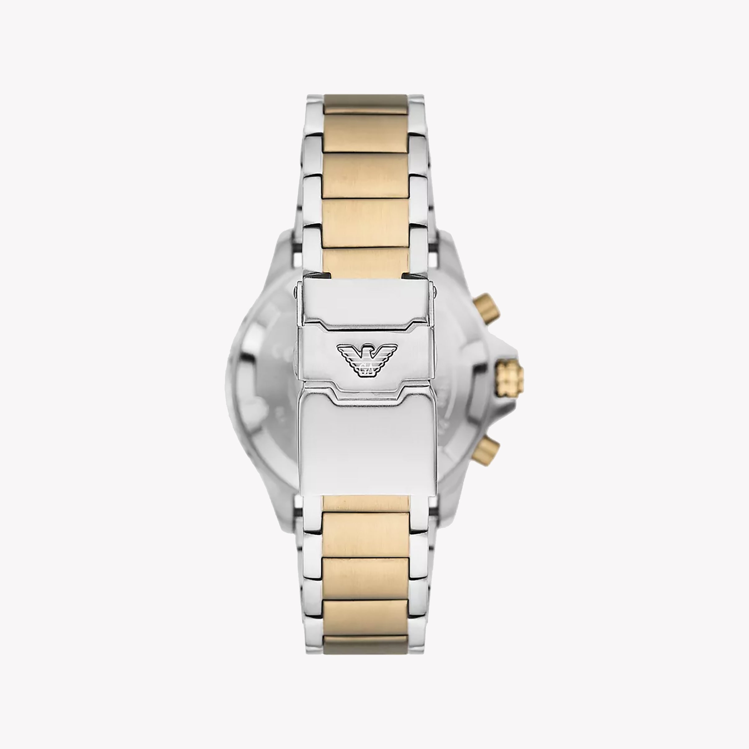 EMPORIO ARMANI AR11606 MEN'S TIMEPIECE - ELEGANT STAINLESS STEEL WITH BEIGE DIAL