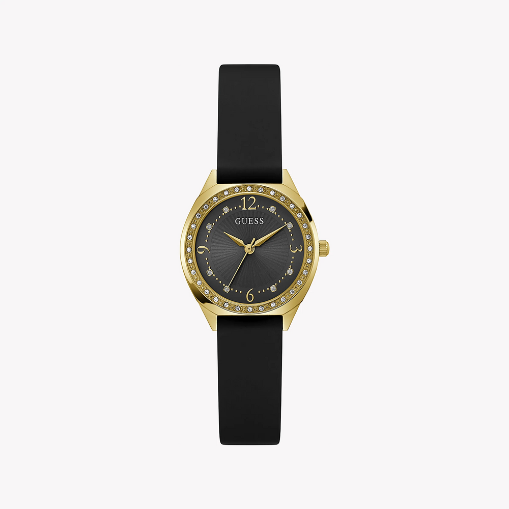 Guess Women's Gold Stainless Steel, Black Silicone | Gw0820l1 by i-watch