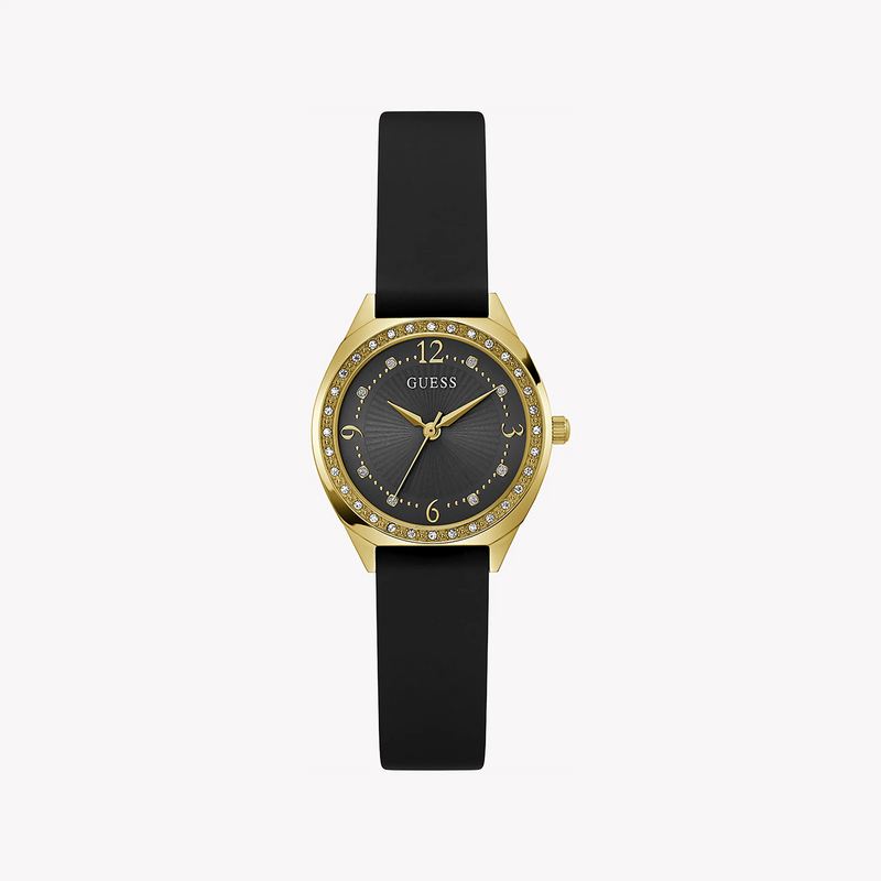 Guess Women's Gold Stainless Steel, Black Silicone | Gw0820l1 by i-watch