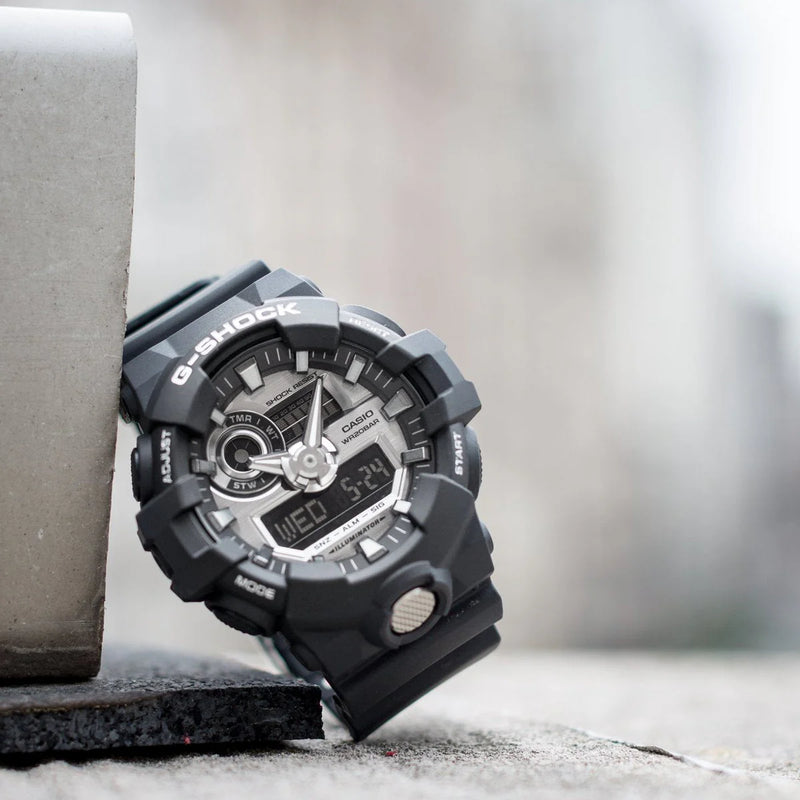 Casio G-Shock Ga-710-1a Bold Adventure - Men's Sporty Resilient Black Watch With Led Light And 200m Water Resistance by i-watch
