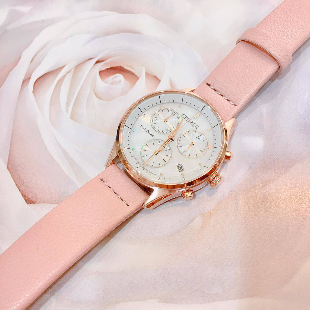 CITIZEN FB1443-08A ELEGANT TIMEKEEPER - STYLISH ECO-DRIVE WOMEN'S WATCH with White Dial & Brown Leather Band-i-Watch-6