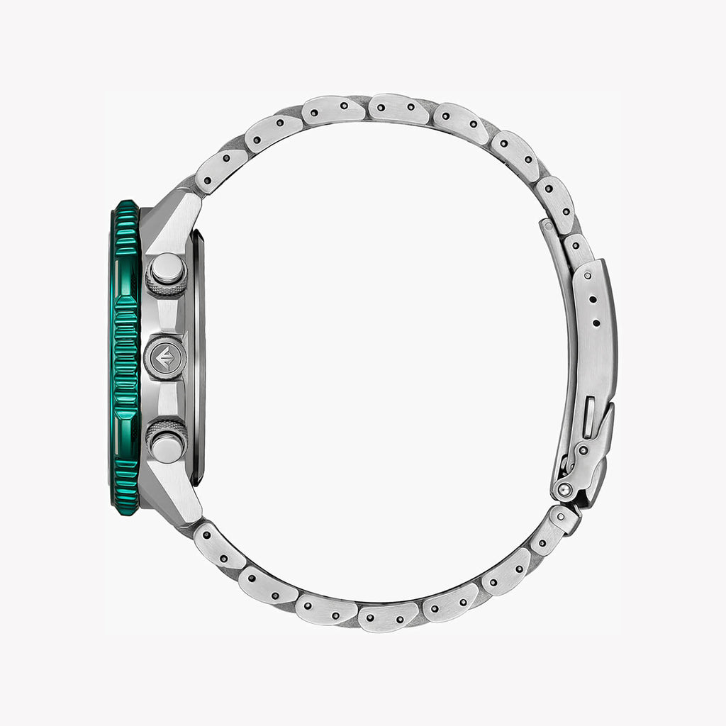 CITIZEN CB5004-59W - ELEGANT POWERHOUSE - Men's Stainless Steel Watch with Green Dial & Multifunction Features-i-Watch-3