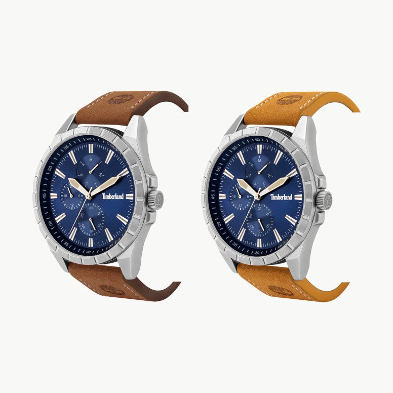 TIMBERLAND TBL15909JYS03AS RUGGED ELEGANCE - MEN'S ADVENTURE-READY WATCH WITH BLUE DIAL & LEATHER STRAP-i-Watch-3