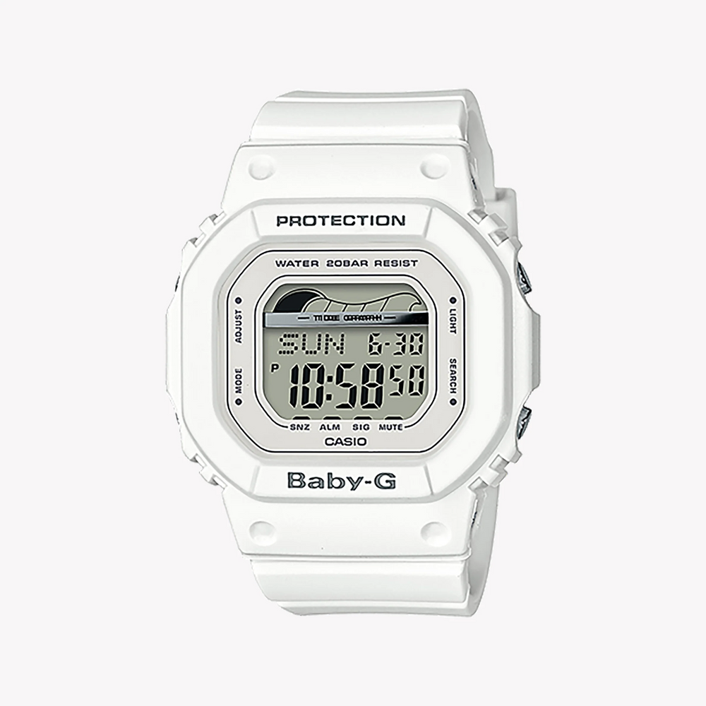 Baby-G Women's White Resin Watch, Digital Display | Blx-560-7dr by i-watch