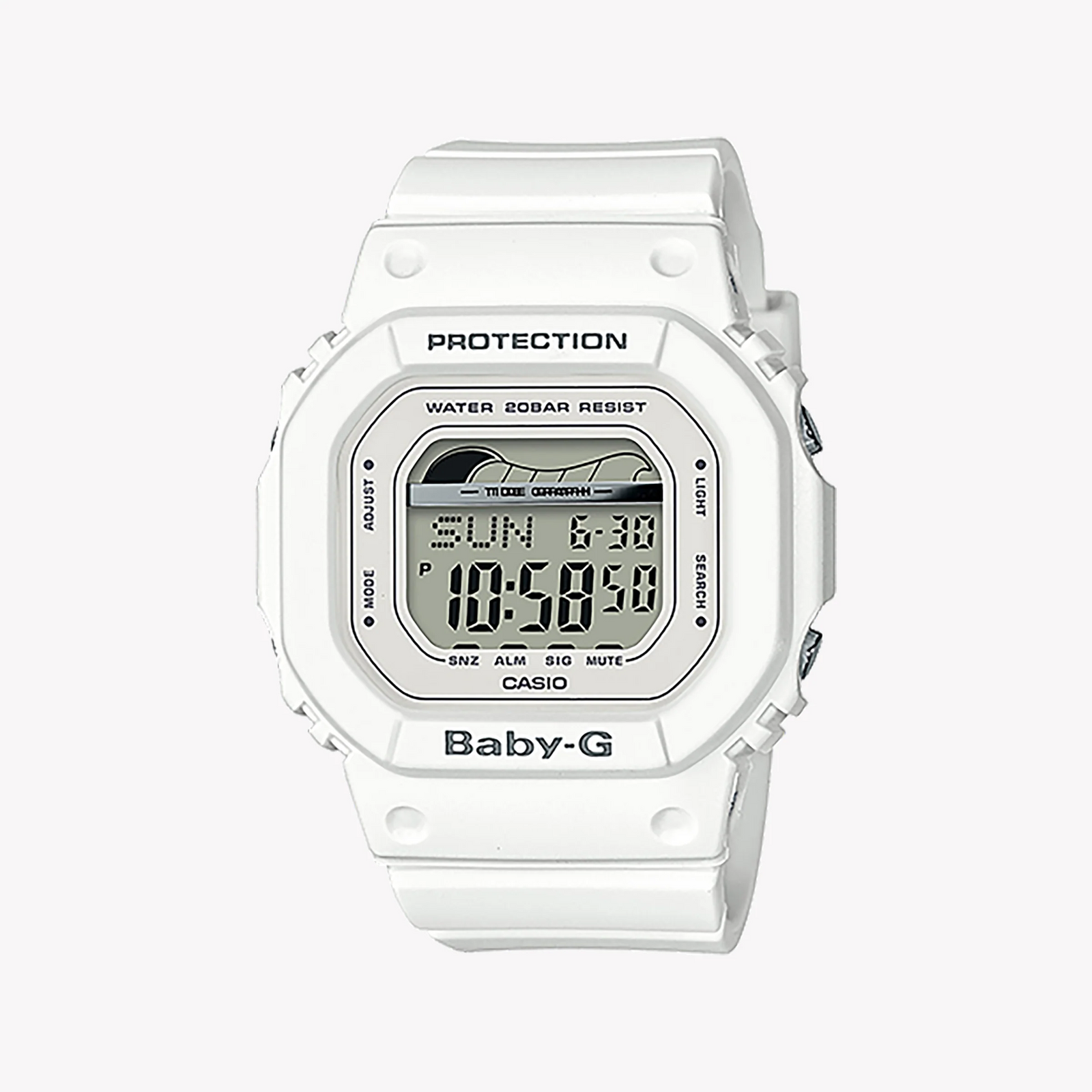 Baby-G Women's White Resin Watch, Digital Display | Blx-560-7dr by i-watch
