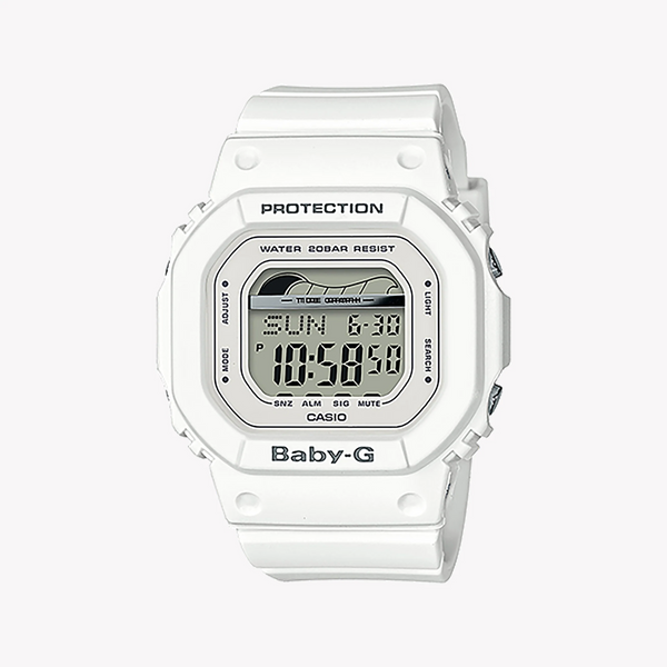 Baby-G Women's White Resin Watch, Digital Display | Blx-560-7dr by i-watch