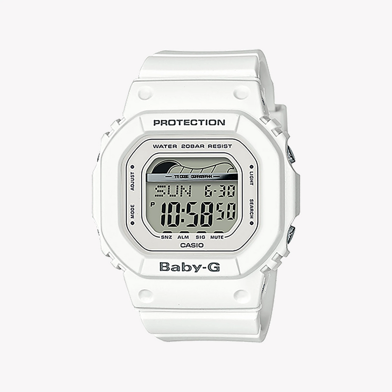 Baby-G Women's White Resin Watch, Digital Display | Blx-560-7dr by i-watch