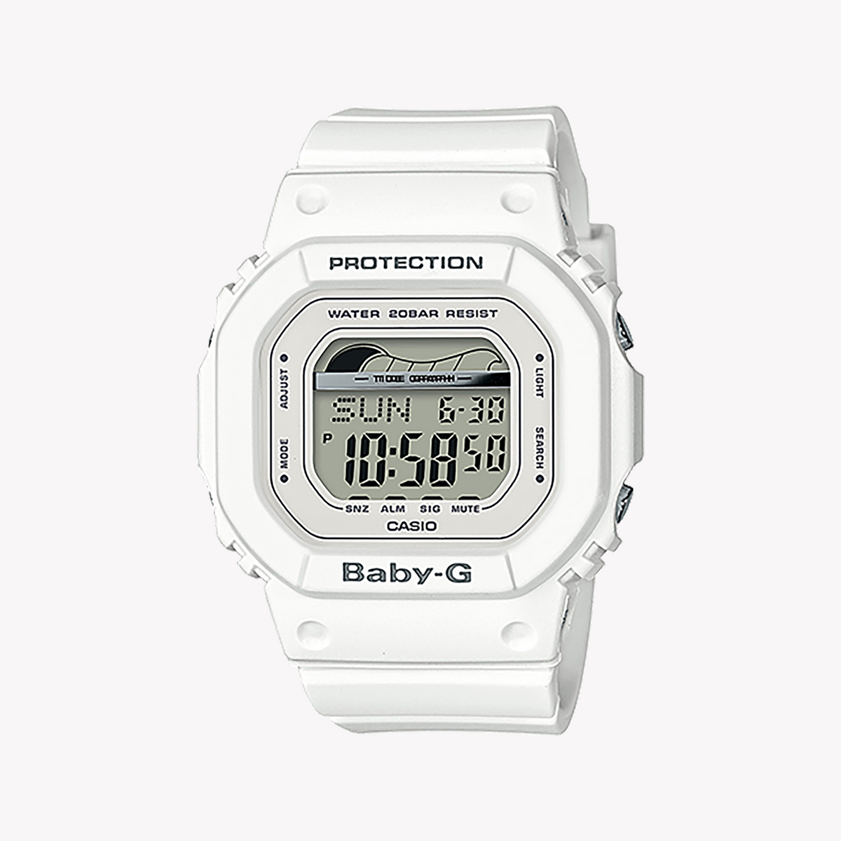 CASIO BABY-G BLX-560-7DR ADVENTURER - STYLISH & FUNCTIONAL Women’s Watch with White Resin Band and Digital Display