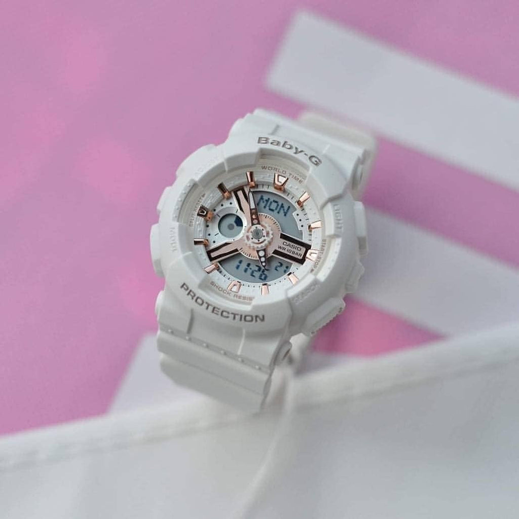 BABY-G BGA-250-7A3 GLEAMING WHITE - ELEGANT SPORTY DIGITAL WOMEN'S WATCH with Water Resistance & Versatile Functions-i-Watch-3