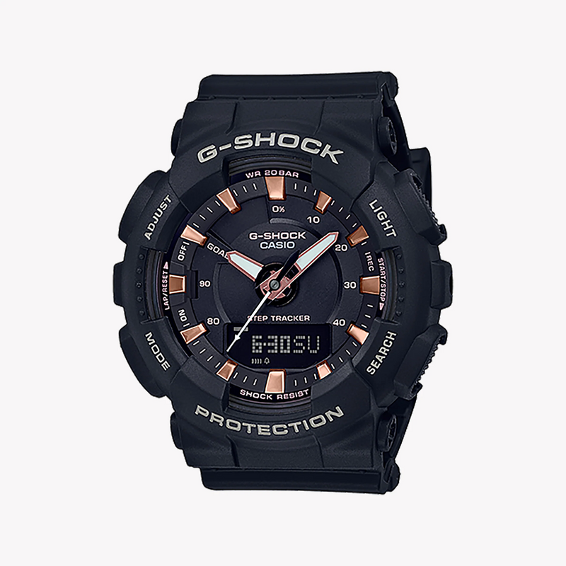 Casio G-Shock Gma-S130pa-1adr Sporty Elegance - Chic Black Resin Women's Watch by i-watch