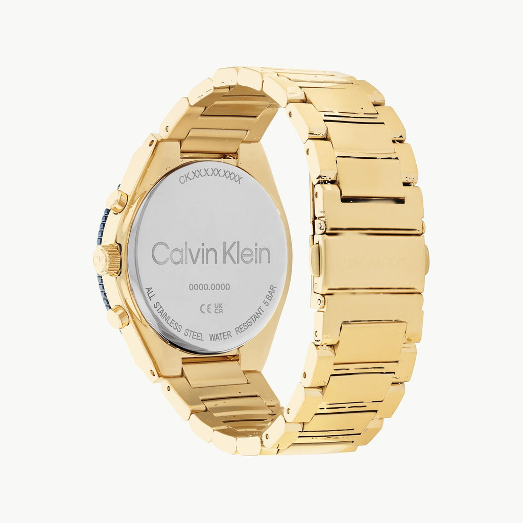 CK CALVIN KLEIN NEW COLLECTION - RADIANT GOLD & BLUE MEN'S WATCH - MODERN LUXURY REDEFINED-i-Watch-3