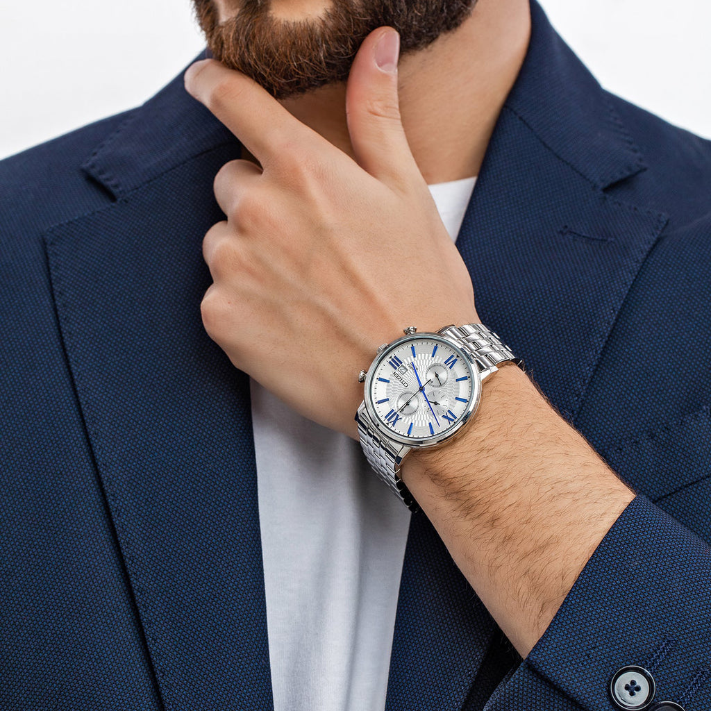 CITIZEN AN3610-71A - SILVER STUNNER: Men's Precision Chronograph Watch with Multi-Dial Functionality-i-Watch-2