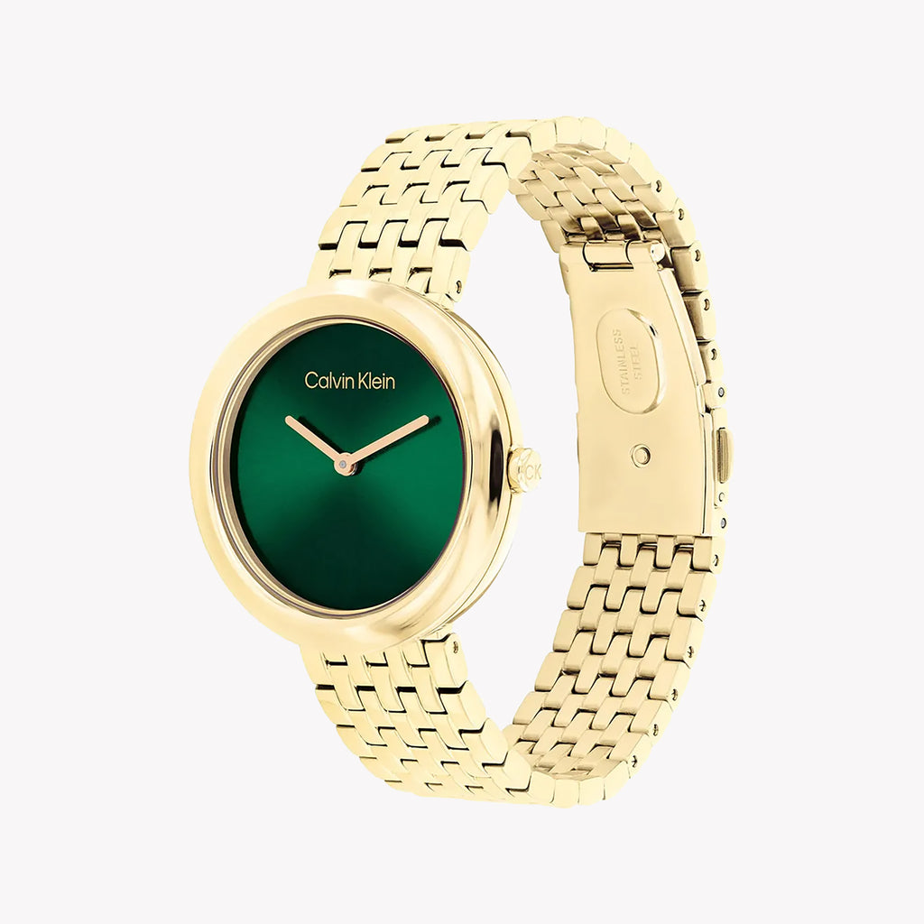 CK CALVIN KLEIN NEW COLLECTION - GLAMOROUS GOLD & GREEN WOMEN'S WATCH-i-Watch-2